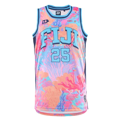 Fiji Bati Rugby League 2025 Players Dynasty Basketball Singlet Sizes S-2XL!