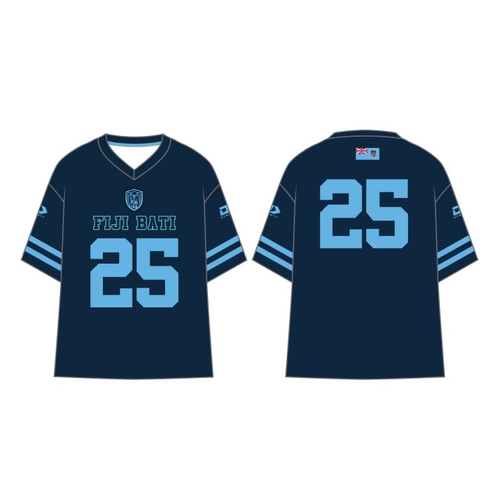 Fiji Bati Rugby League 2025 Players Oversized Gridiron Jersey Sizes S-7XL!