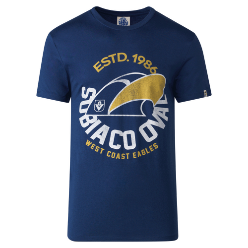 West Coast Eagles AFL 2022 Collegiate T Shirt Sizes S-3XL! W22