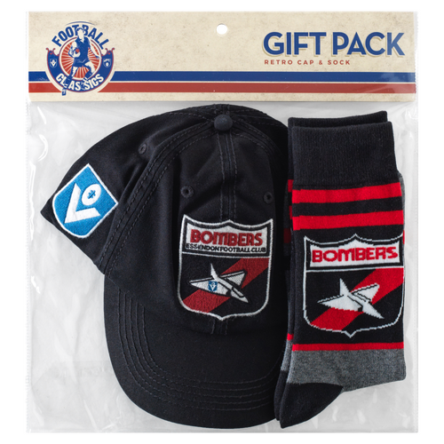 Essendon Bombers AFL 2022 PlayCorp Retro Cap Hat & Sock Pack! W22