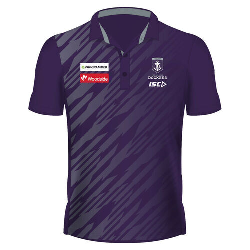 Fremantle Dockers AFL 2019 ISC Players Purple Performance Polo Shirt Size S-5XL!