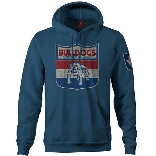 Western Bulldogs AFL Distressed Retro Logo Hoody Sizes S-3XL! BNWT's!