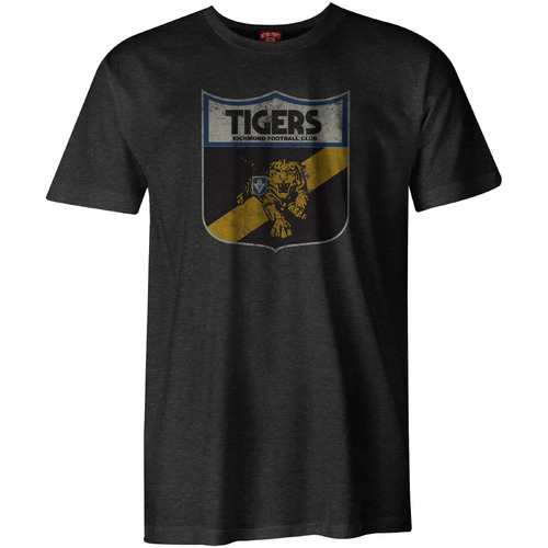 Richmond Tigers AFL Distressed Retro T Shirt Sizes S-3XL! BNWT's!