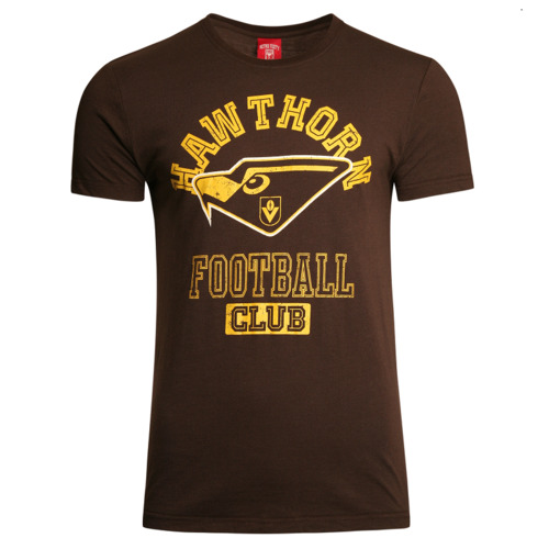 Hawthorn Hawks AFL Distressed Vintage Tee Shirt Sizes S-3XL! W8