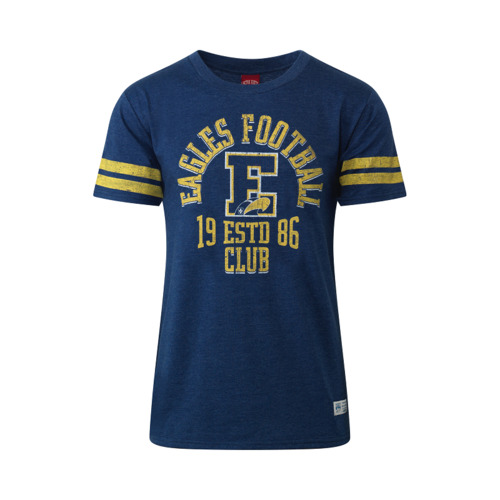 West Coast Eagles AFL 2019 Distressed Vintage Retro T Shirt Sizes S-3XL! W9