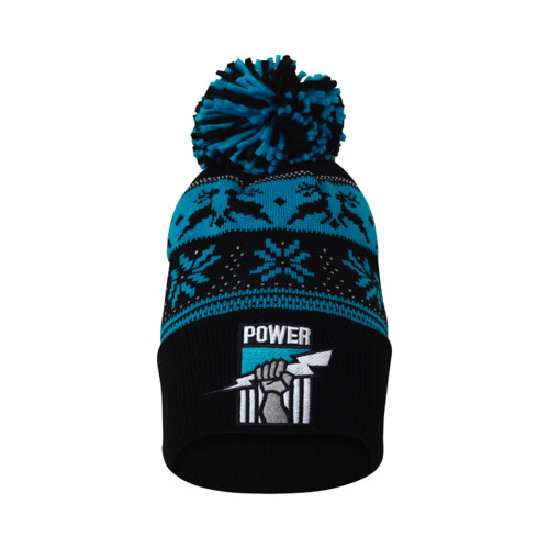 Port Adelaide Power AFL Snowflake Vintage Emblem Beanie! W9