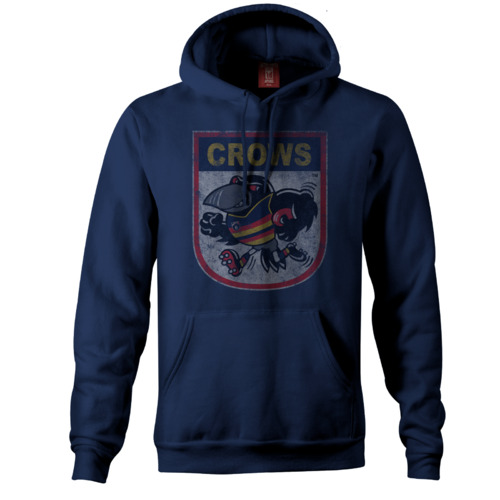 Adelaide Crows AFL Distressed 90's Retro Logo Pullover Hoody Sizes S-3XL! BNWT's