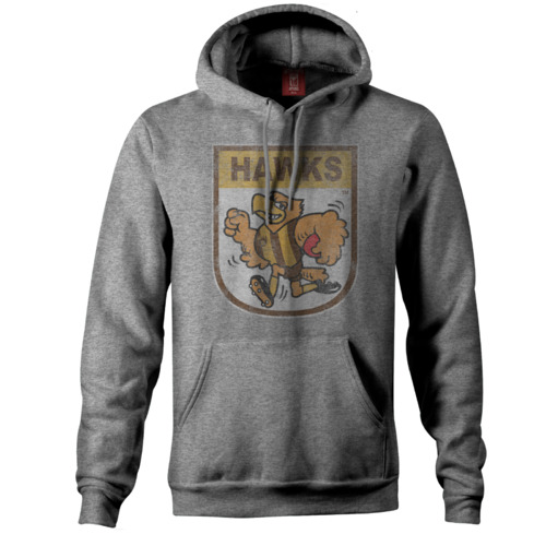 Hawthorn Hawks AFL Distressed 90's Retro Logo Pullover Hoody Sizes S-3XL!