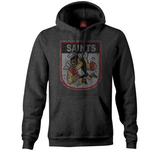 St Kilda Saints AFL Distressed 90's Retro Logo Pullover Hoody Sizes S-3XL!