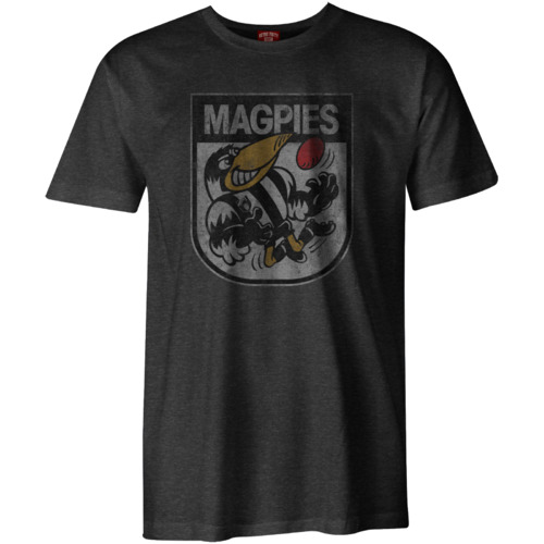 Collingwood Magpies AFL Distressed 90's Retro Logo T Shirt Sizes S-3XL! BNWT's!