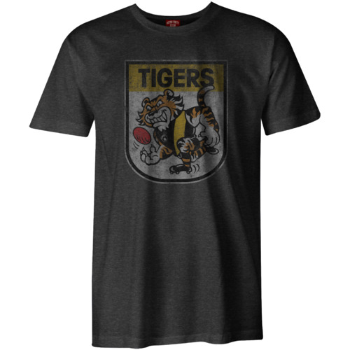Richmond Tigers AFL Distressed 90's Retro Logo T Shirt Sizes S-3XL!