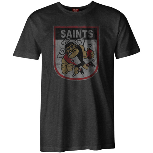 St Kilda Saints AFL Distressed 90's Retro Logo T Shirt Sizes S-3XL!