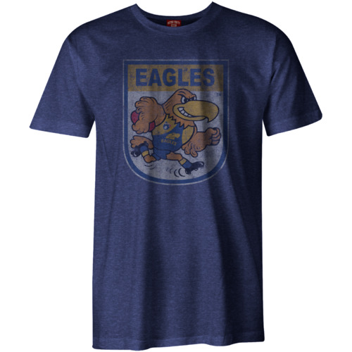West Coast Eagles AFL Distressed 90's Retro Logo T Shirt Sizes S-3XL!