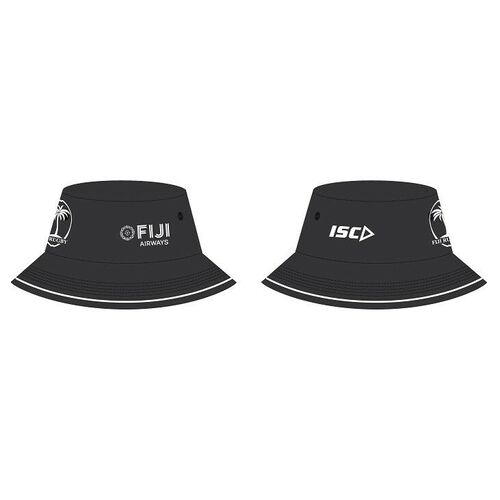 Fiji Rugby Union ISC Black Bucket Hat/Cap! Flying Fijians! T8