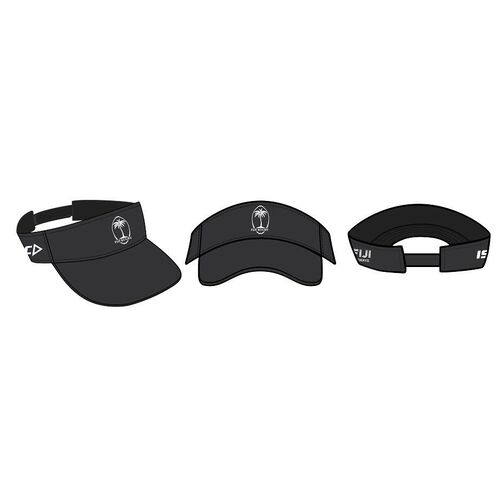 Fiji Rugby Union ISC Black Visor Hat/Cap! Flying Fijians!
