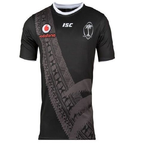3XL Navy/Black ISC Fiji Rugby Union 2020 Fijian 7's Training Jersey Sizes S 