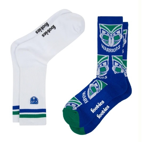 New Zealand Warriors NRL Embroidered Sneaker Socks 2 Pack!