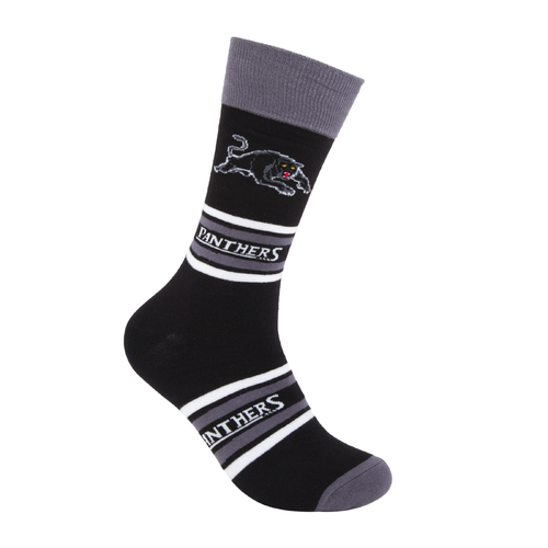 Penrith Panthers NRL Cotton Striped Socks Adults Sizes M/L!