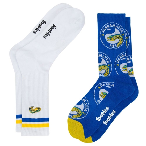 Parramatta Eels NRL Retro Sneaker Socks 2 pack!