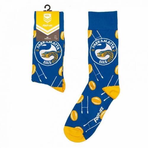 Parramatta Eels NRL Goal Post Logo Socks Adults Size 8-13!