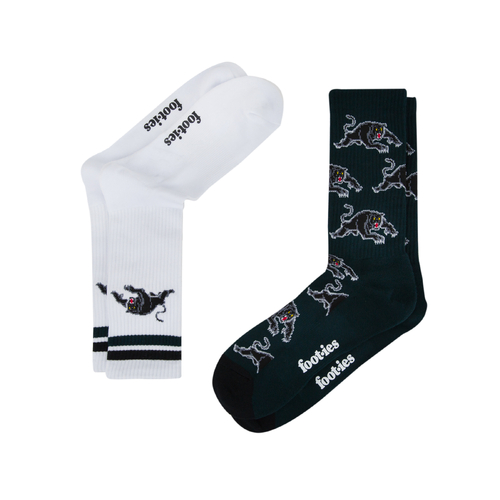 Penrith Panthers NRL 2 Pack Team Logo Sneaker Socks!