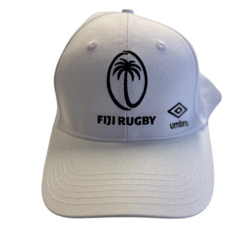 Fiji Rugby Union 2025 Umbro Players White Media Cap!