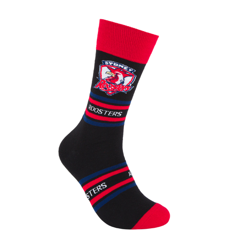 Sydney Roosters NRL Cotton Striped Socks Adults Sizes M/L!