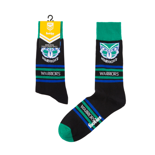 New Zealand Warriors NRL Cotton Striped Socks Adults Sizes M/L!
