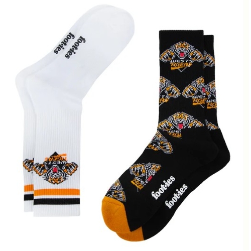 Wests Tigers NRL Retro Sneaker Socks 2 pack!