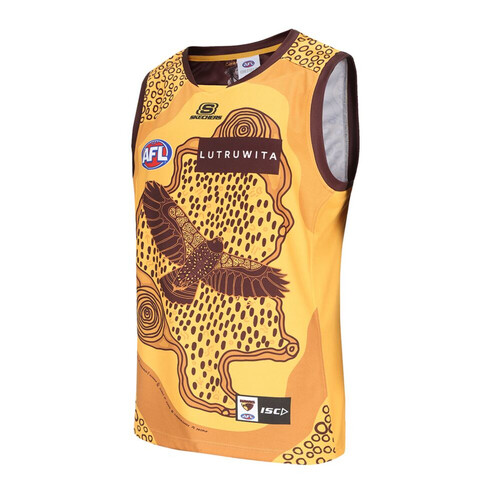 Hawthorn Hawks AFL ISC 2024 Gold Indigenous Guernsey Sizes S-7XL!