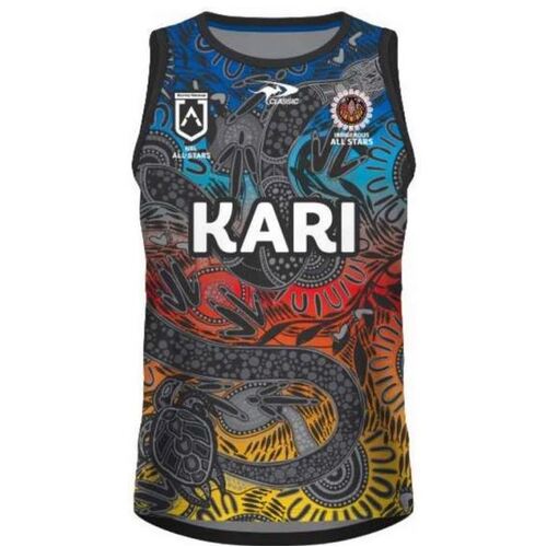 IAS Indigenous All Stars Training Singlet Sizes S-5XL! T2