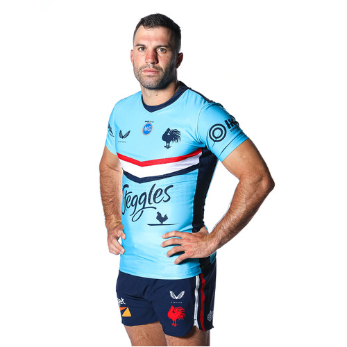 MENS ISC RUGBY LEAGUE SYDNEY ROOSTERS 2013/2014 HOME SHIRT JERSEY MAILLOT  SIZE S