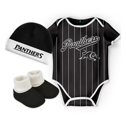 Penrith Panthers NRL 3 Pc 'Lullaby' Baby Infant Gift Set With Bodysuit Sizes 000-1!