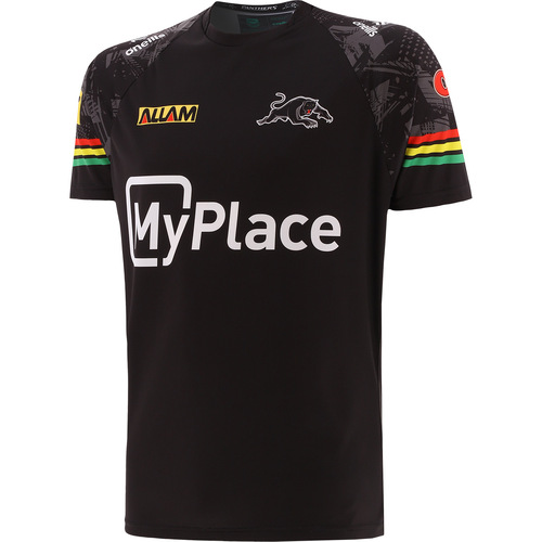Penrith Panthers NRL 2024 O'Neills Training Shirt Black Sizes S-7XL!