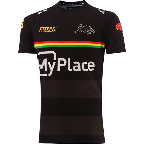 Penrith Panthers NRL 2025 O'Neills Training Shirt Black Sizes S-7XL!