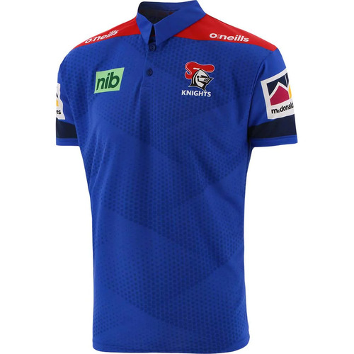 Newcastle Knights NRL 2022 Media Polo Royal Sizes S-5XL!
