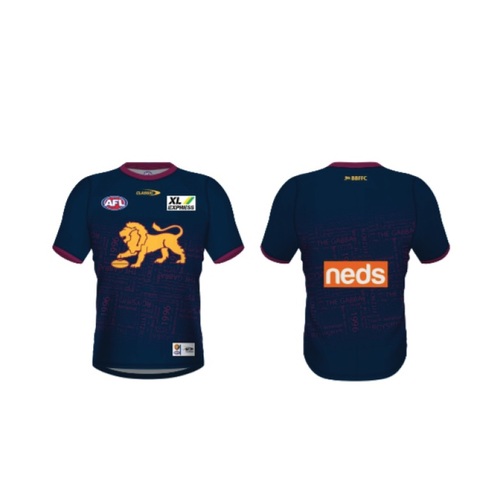 Brisbane Lions AFL 2021 Players Classic Run Out Tee Sizes S-5XL!