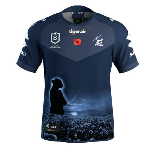 Melbourne Storm NRL 2020 ISC Anzac Jersey Adults Size Small!
