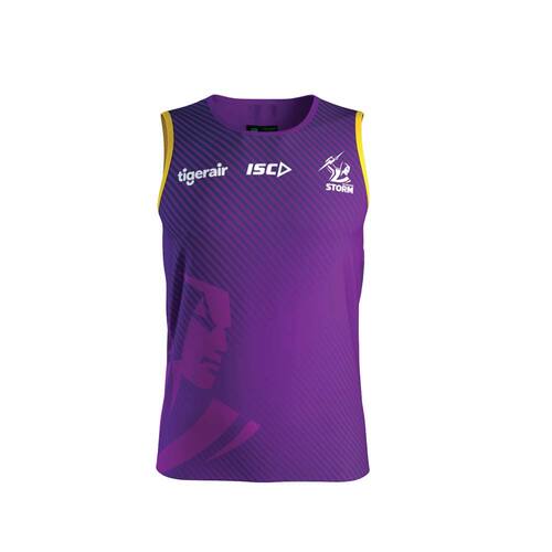 Melbourne Storm NRL 2020 Players ISC Purple Training Singlet Sizes S-5XL!