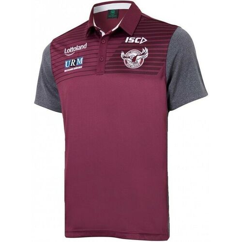 Manly Sea Eagles NRL Players Maroon Sublimated Polo Shirt Sizes S-5XL! T8