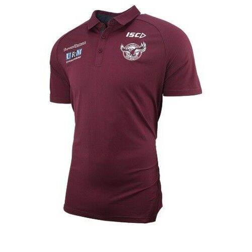 Manly Sea Eagles NRL 2019 Players ISC Maroon Polo Shirt Sizes S-5XL! 02M! T9