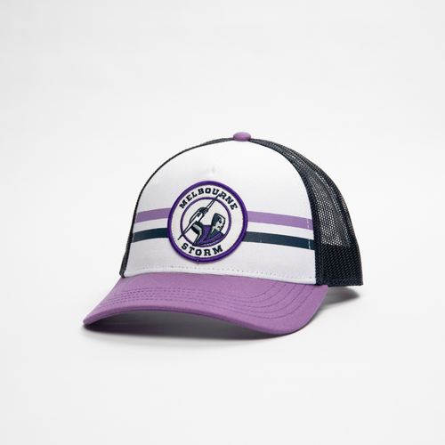 Melbourne Storm NRL 2022 Dark Blue/Purple Brushed Canvas Valin Hat Cap!