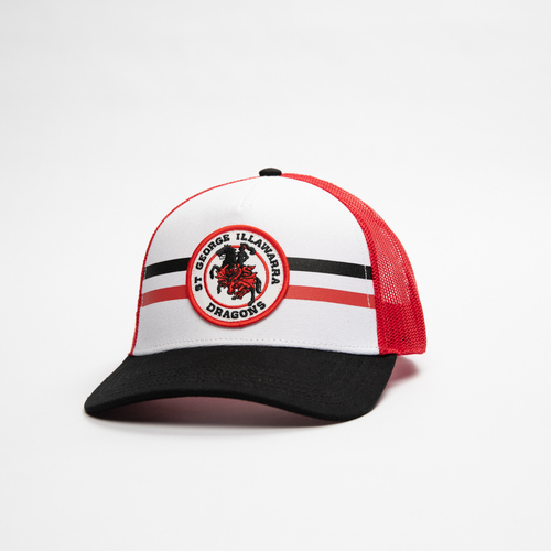 St George Dragons NRL Red/Black Brushed Canvas Valin Hat Cap!