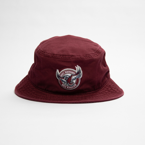 Manly Sea Eagles NRL Maroon Twill Bucket Hat Cap!