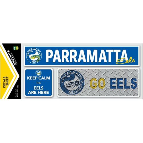 Official Parramatta Eels NRL iTag UV Car Window Decal Sticker Sheet (3 Pack)