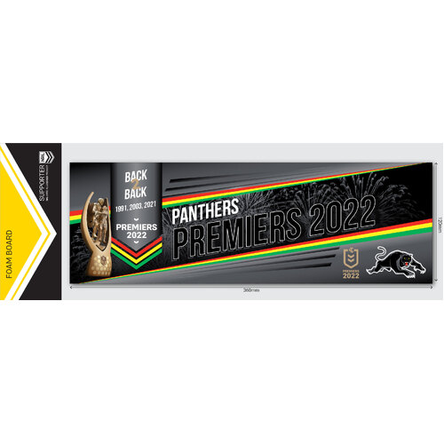 Penrith Panthers NRL 2022 Premiers iTag Foamboard Corflute Sign *IN STOCK*