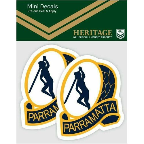 Parramatta Eels NRL iTag UV Car Heritage Logo Mini Decal Sticker (2 Pack)