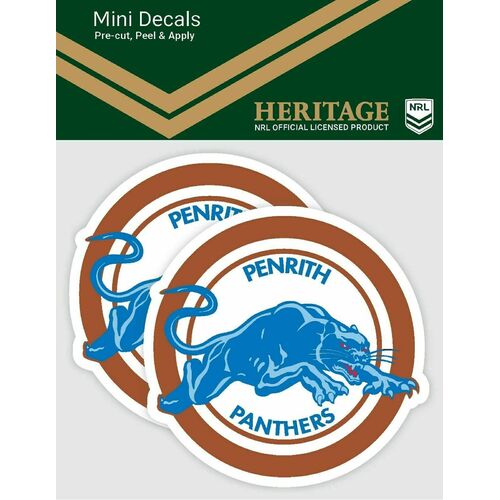 Penrith Panthers NRL iTag UV Car Heritage Logo Mini Decal Sticker (2 Pack)