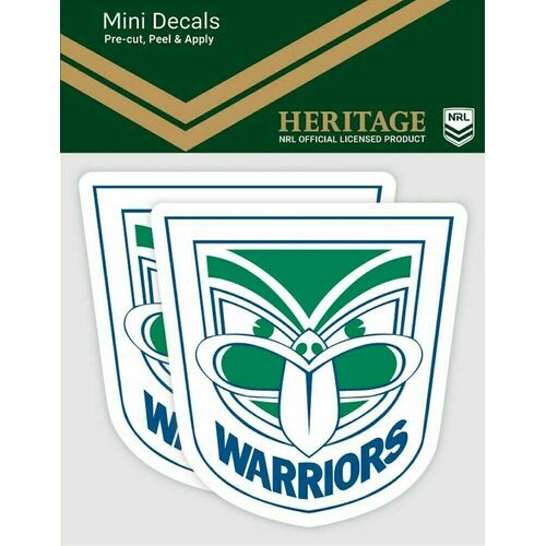 New Zealand Warriors NRL iTag UV Car Heritage Logo Mini Decal Sticker (2 Pack)