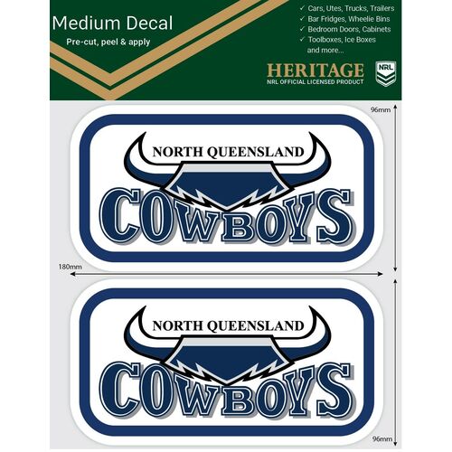 North Queensland Cowboys Heritage NRL iTag UV Car Medium Decal Sticker 